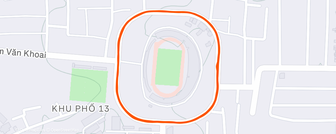 Map of the activity, Morning Run