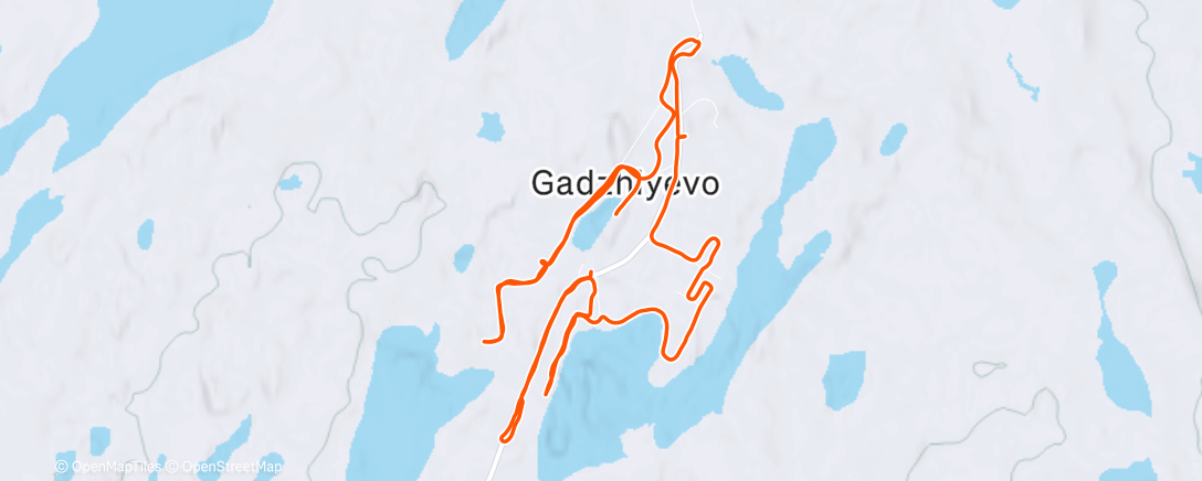 Map of the activity, Evening Run