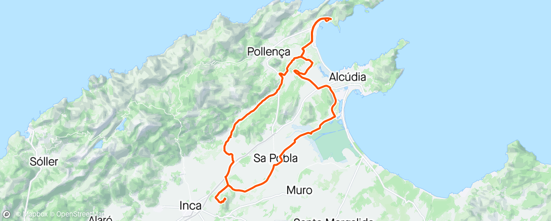 Mapa de la actividad (Mallorca 2024 dag 5, tur til Santa Magdalena)