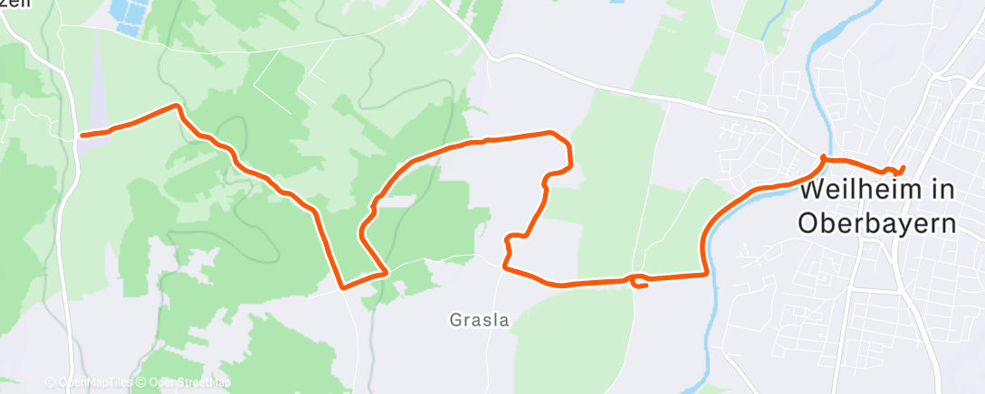 Map of the activity, Mittagslauf