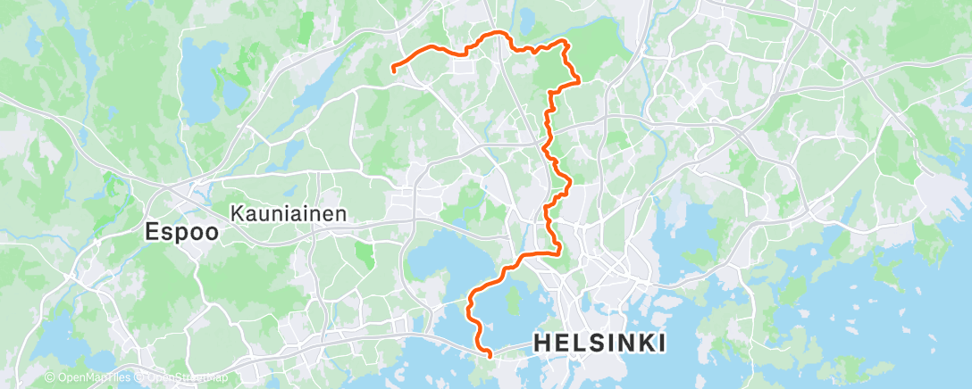 Map of the activity, Evening Mountain Bike Ride