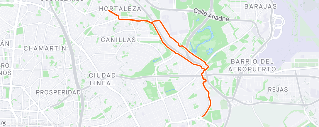 Map of the activity, Morning Run