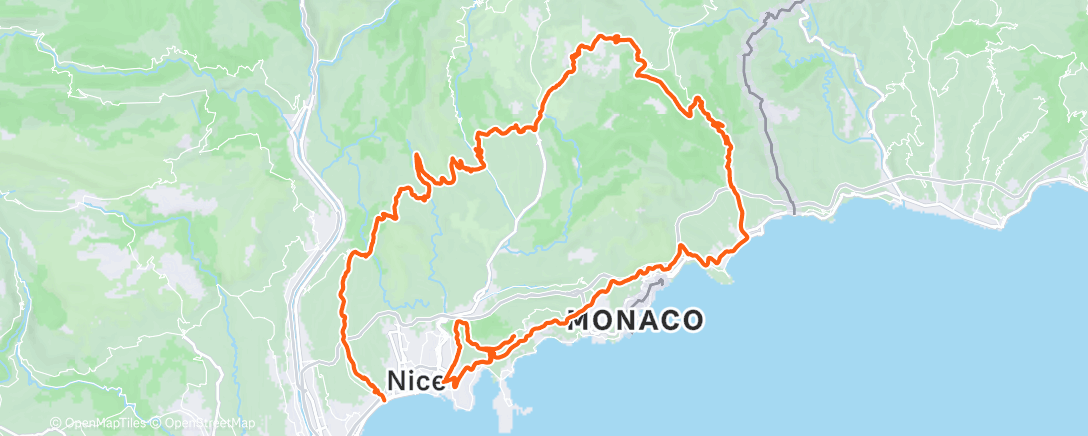 Map of the activity, Sortie vélo le matin