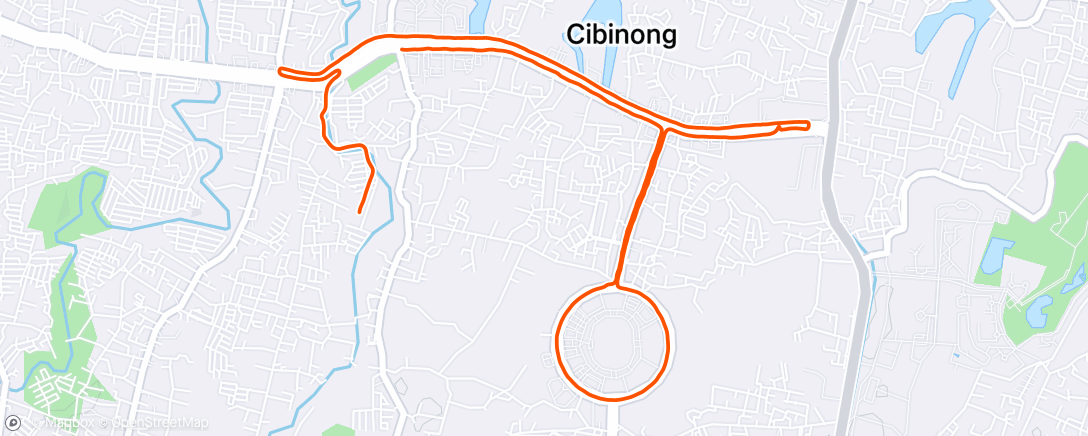 Map of the activity, Morning Run