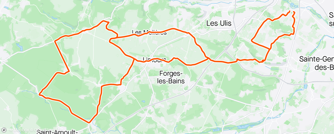 Map of the activity, Sortie vélo le matin avec le scasb