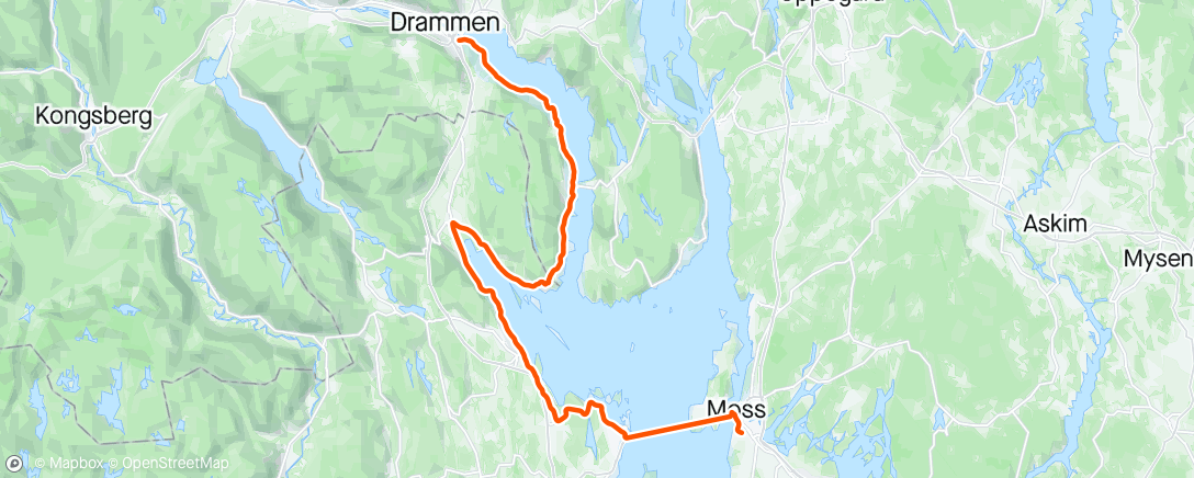 Карта физической активности (Avlevert ein solgt bil i Drammen. Å da e d jo genialt å ta ei restitusjonsøkt heim ijænn 😃🌞)