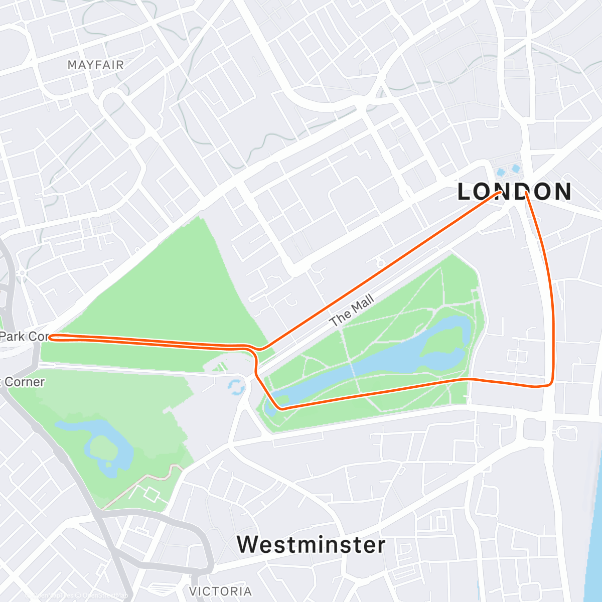 Map of the activity, Zwift - Classique in London