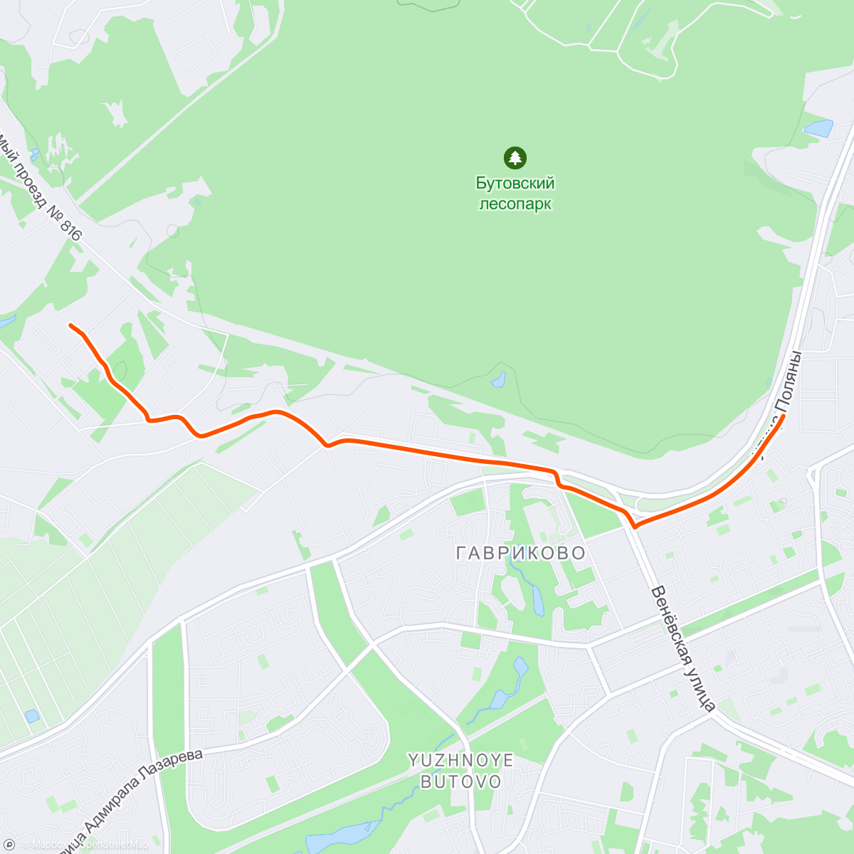 Map of the activity, Morning E-Bike Ride дороги 3.14сDц