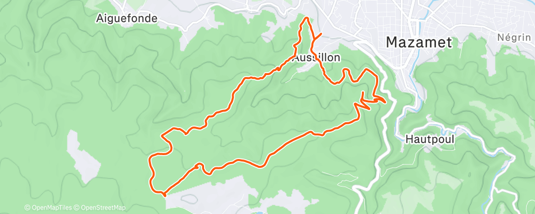 Map of the activity, Trail le matin ❄️