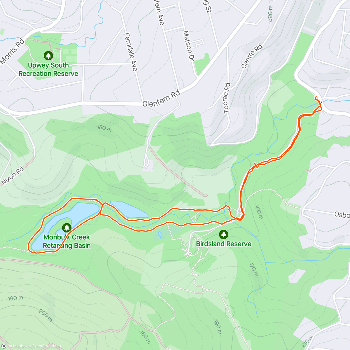 Map of the activity, Birdsland with Miles