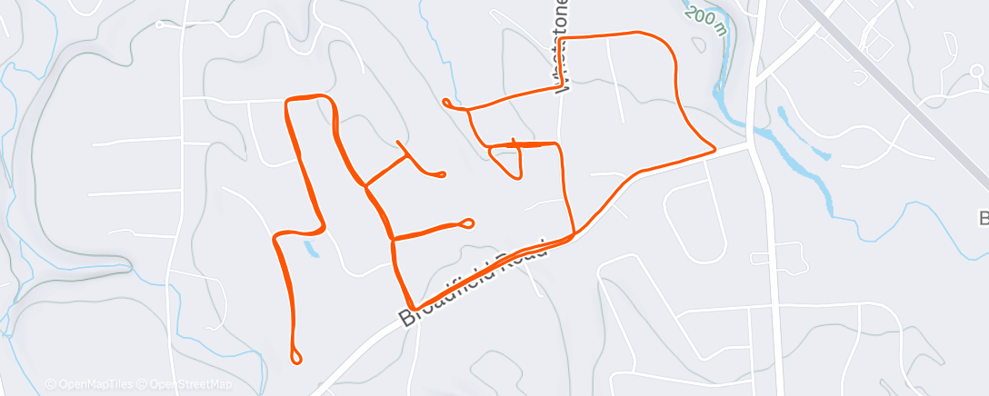Map of the activity, Morning Waddle
