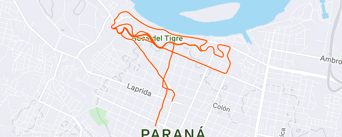 Map of the activity, Carrera vespertina