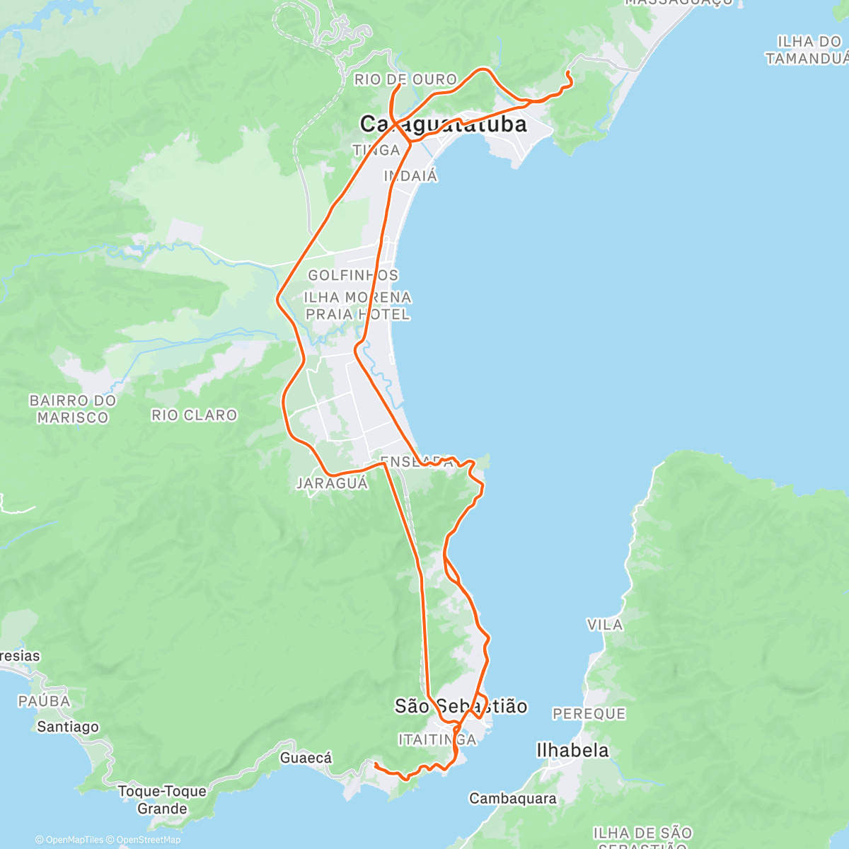 Map of the activity, Contornos da Tamoios