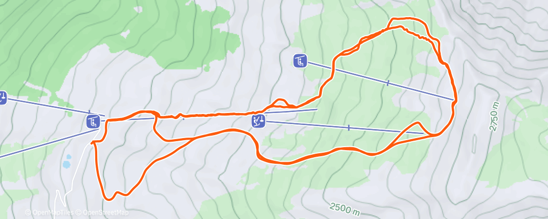 Map of the activity, Jafferau X2