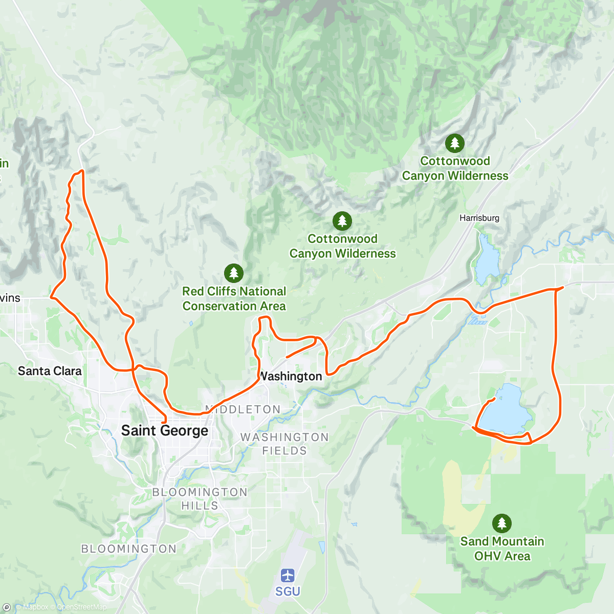 Map of the activity, St George Ironman