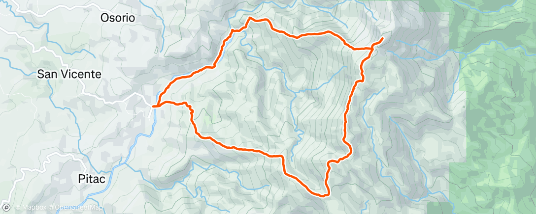 Map of the activity, Mt. Madjaas Hike via Bitas Trail to Old Trail Circuit