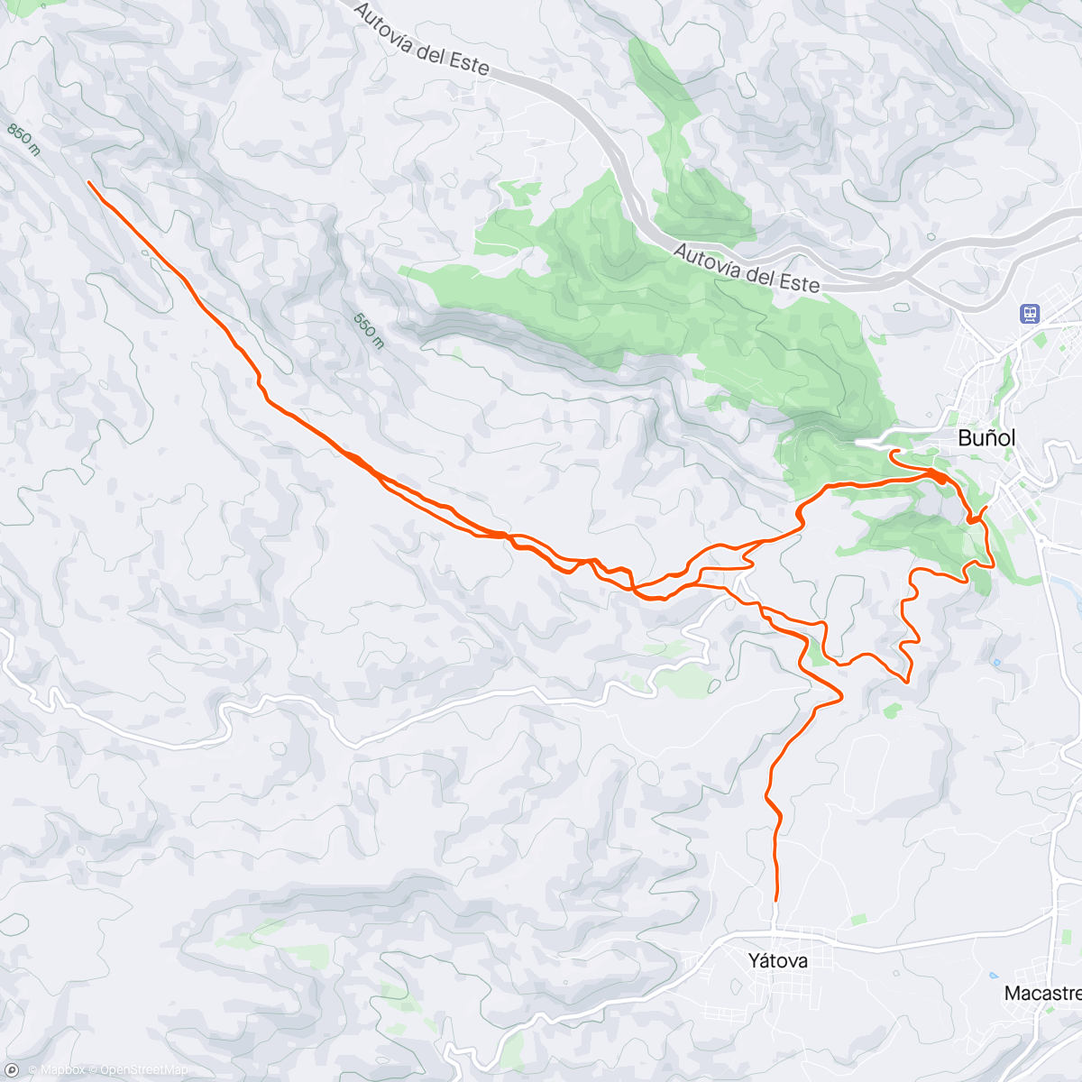 Map of the activity, 2h 30' btt Z3 alta + estimulos