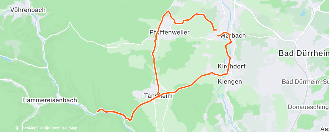 Карта физической активности (Radfahrt am Mittag)