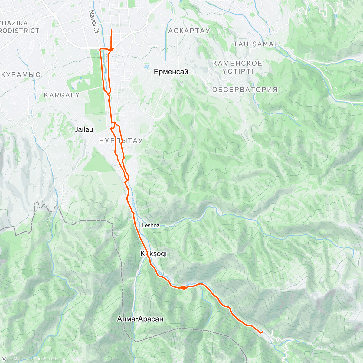 Map of the activity, Тур де Коммунальник