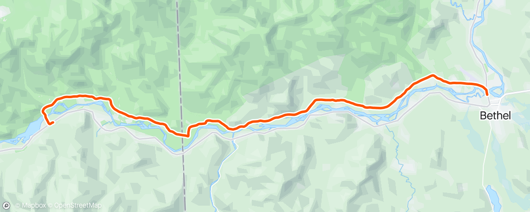 Map of the activity, FulGaz - Shelburne Dam to Bethel