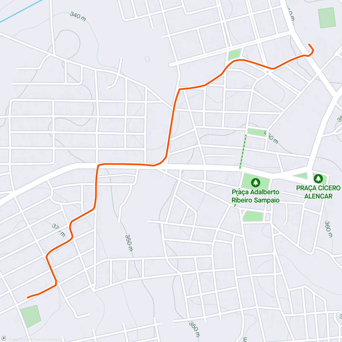 Map of the activity, Caminhada 🚶‍♂️ e fisioterapia recuperação 👌🙏