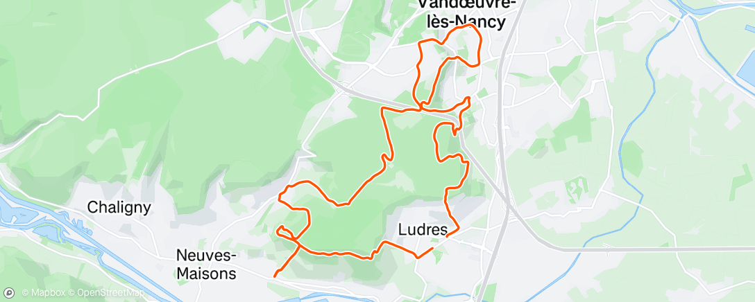 Map of the activity, Morning Trail Run