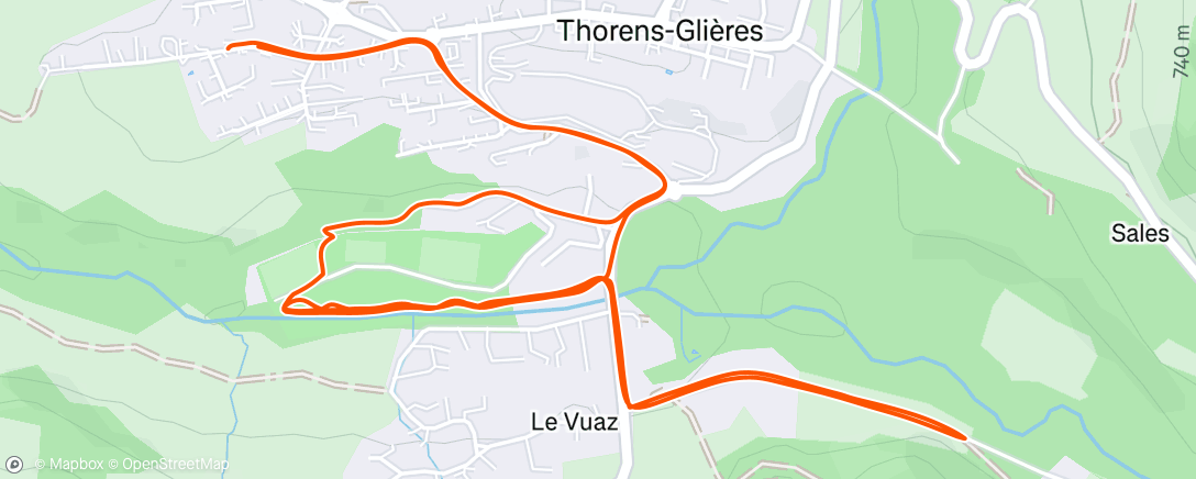 Map of the activity, Morning Run