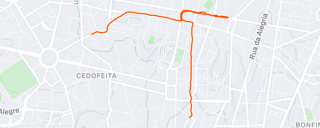 Карта физической активности (Trail run ao entardecer)