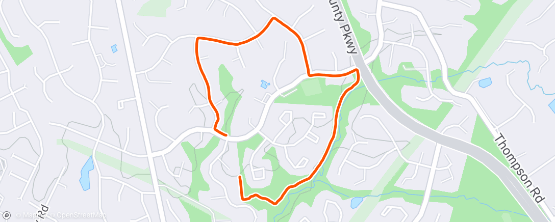 Map of the activity, Afternoon Walk