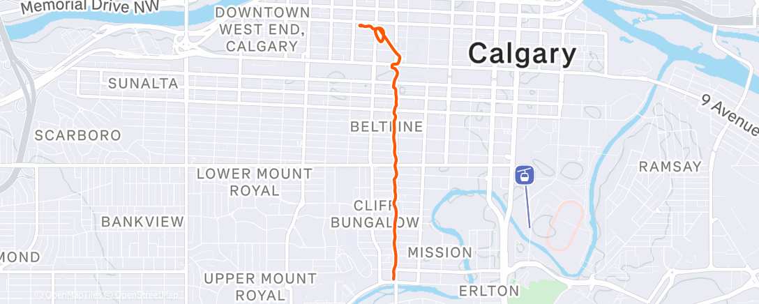 Map of the activity, Morning Walk