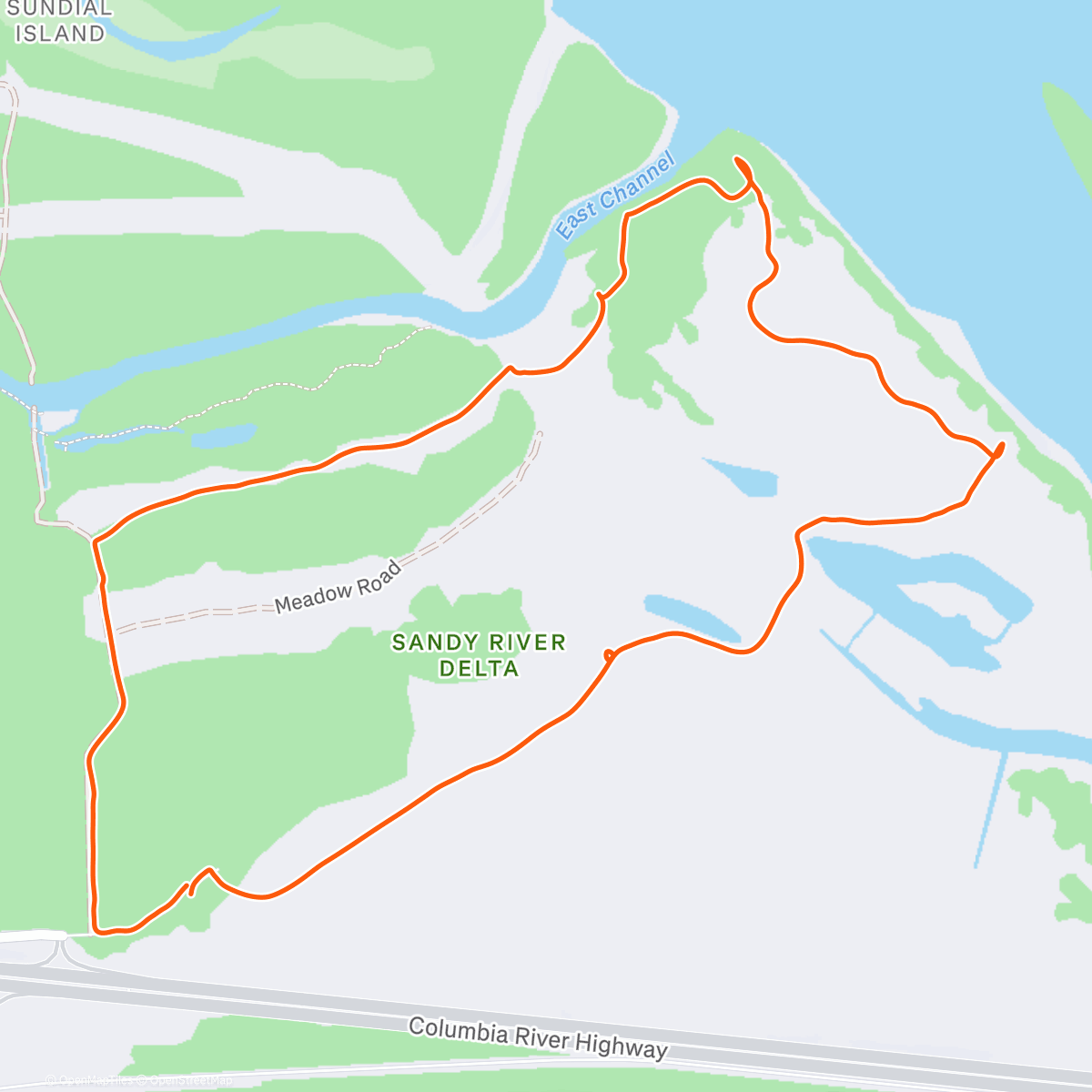 Map of the activity, Lauren’s birthday BBRC 3.75@10:40 5K