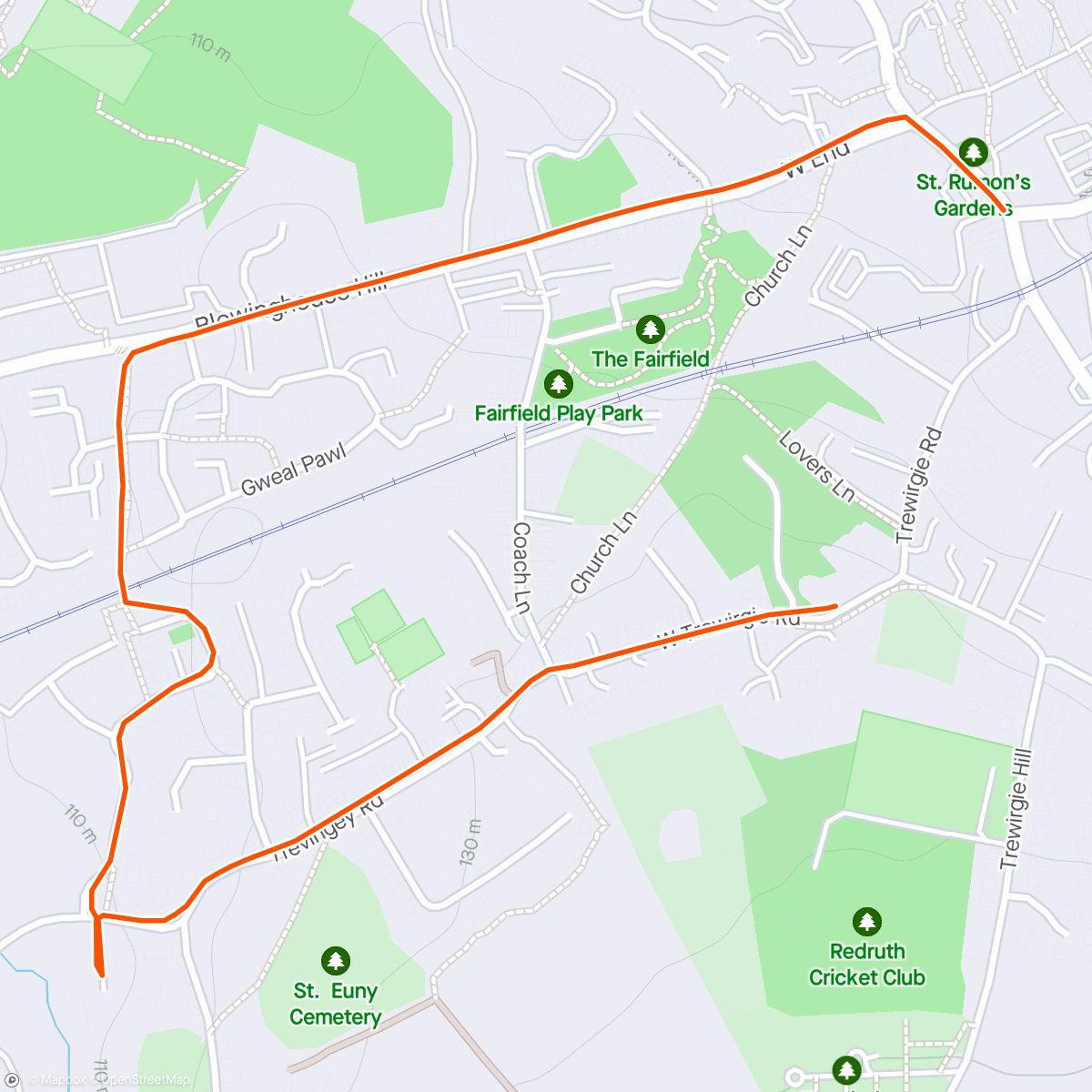 Map of the activity, E-Bike errands