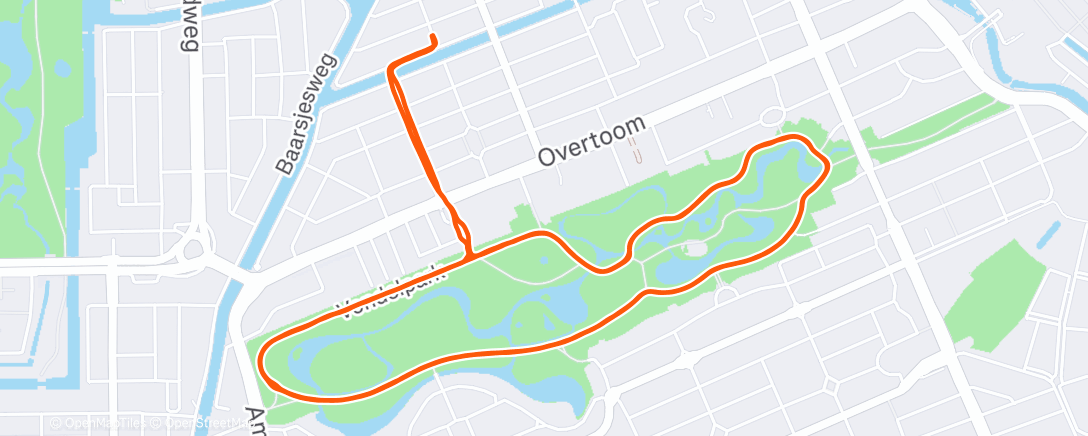 Map of the activity, Morning Run