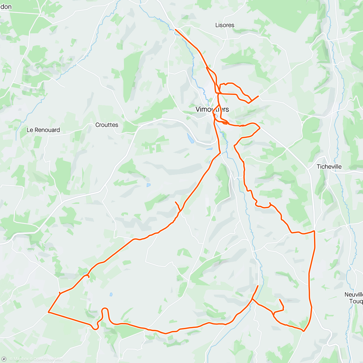 Map of the activity, Tour de Camembert
