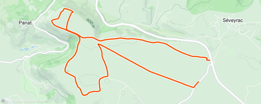 Map of the activity, Trail le matin