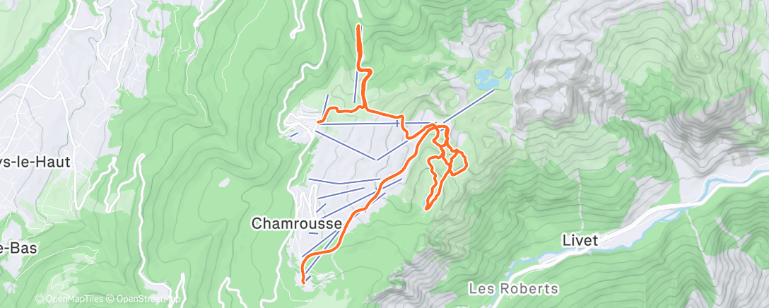 Карта физической активности (Morning Backcountry Ski)