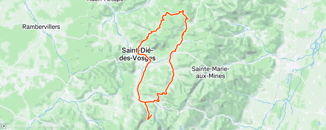 Map of the activity, Lunch Ride