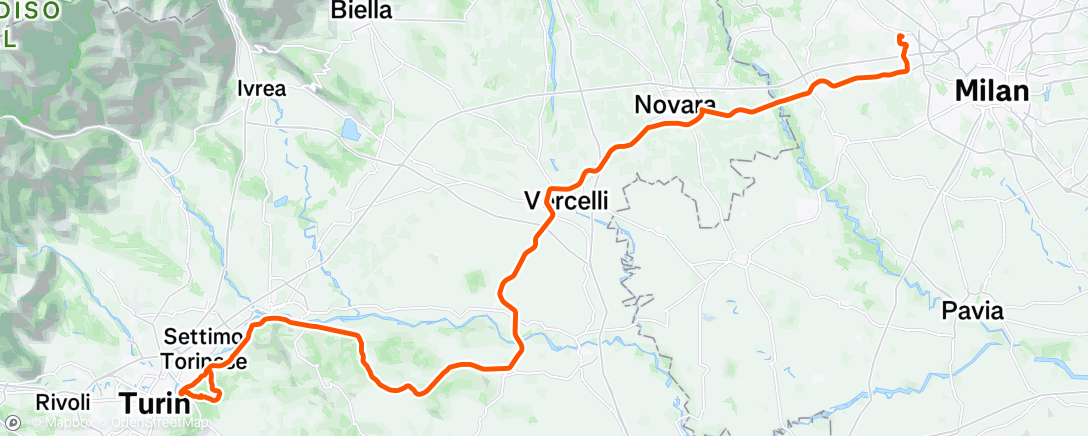 Map of the activity, Milano Torino