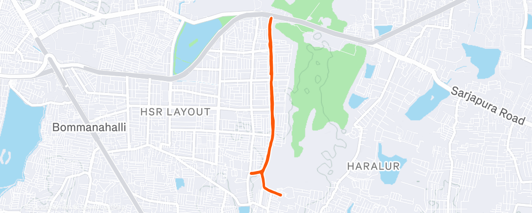 Map of the activity, Morning Run