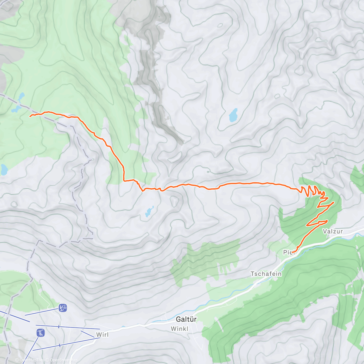Map of the activity, Panorama Skiwandern