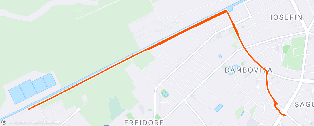 Map of the activity, Afternoon Run