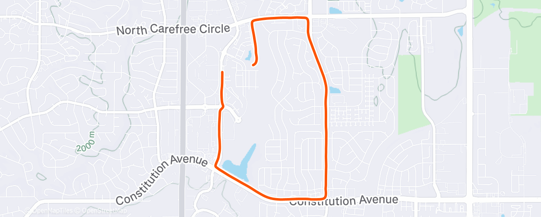 Map of the activity, Morning Run