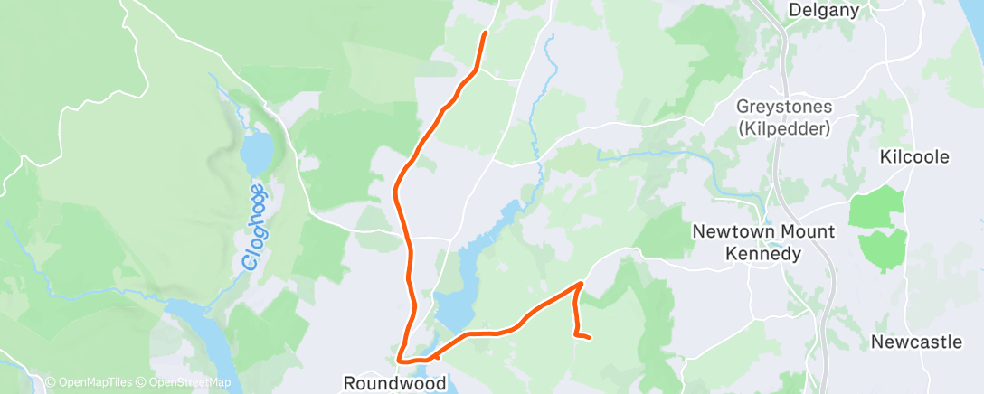 Map of the activity, Afternoon Ride