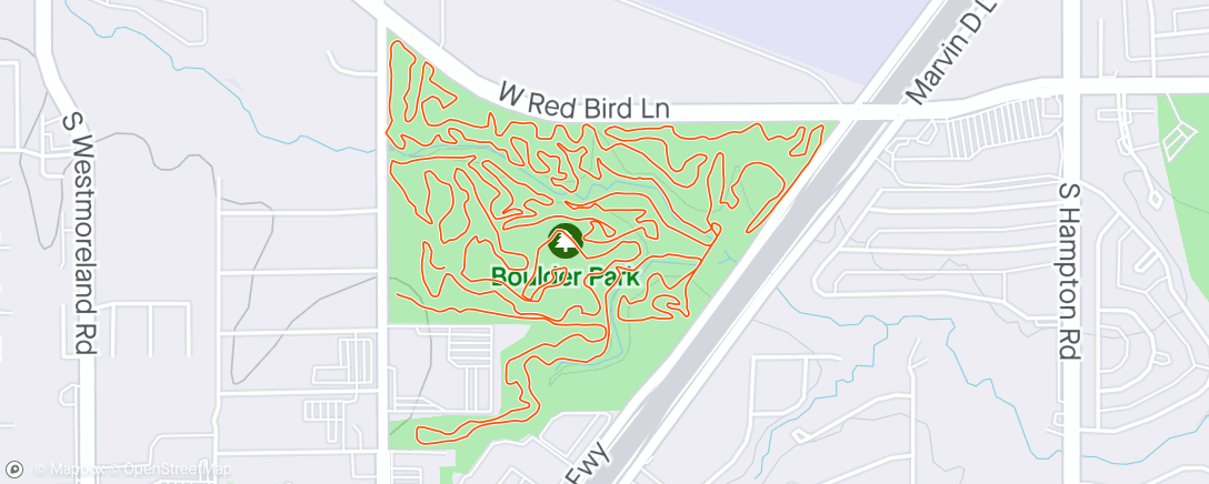 Map of the activity, Boulder Park A-E