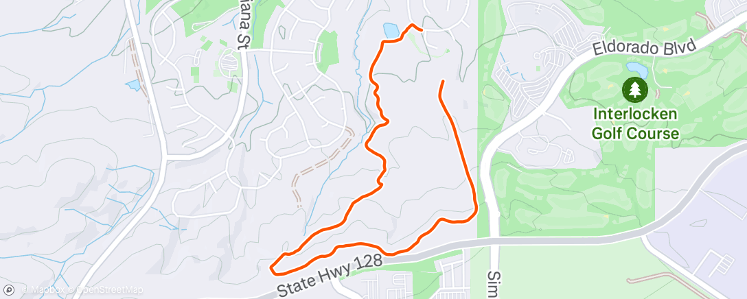 Map of the activity, Morning Walk