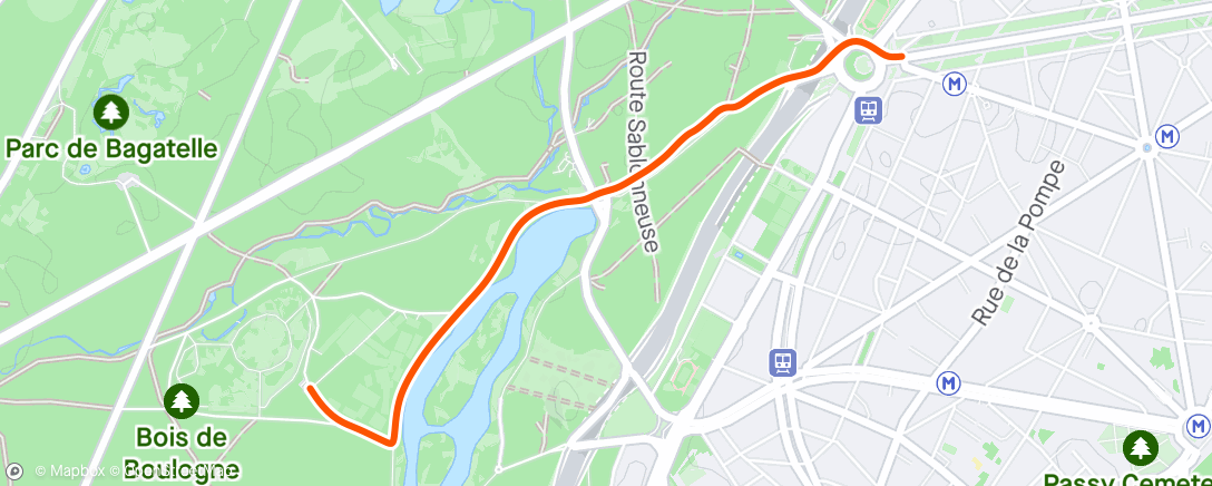 Map of the activity, Morning Run