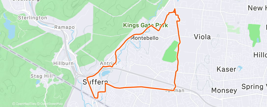 Map of the activity, Badwater VR Run 1