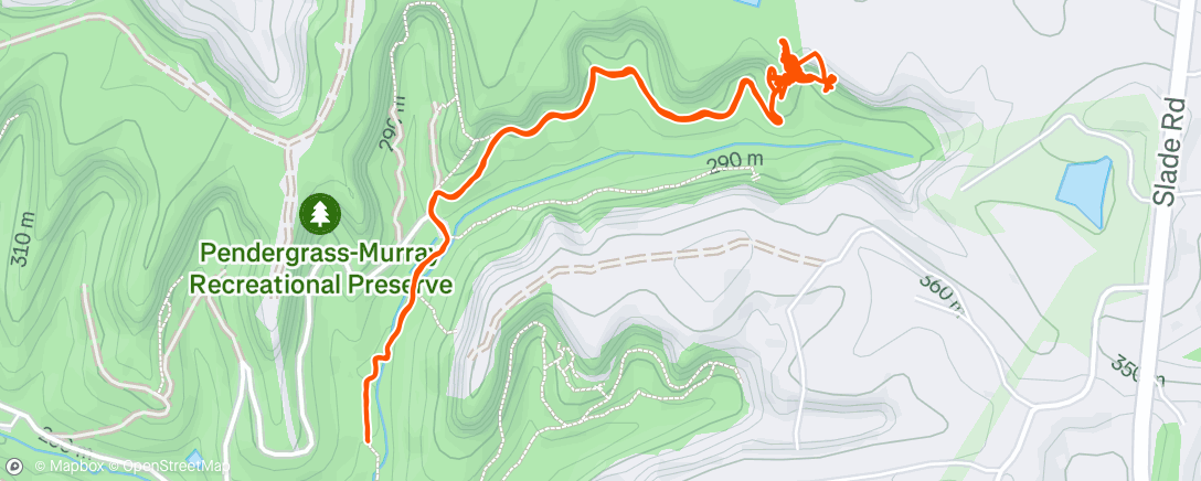 Map of the activity, Morning Rock Climb