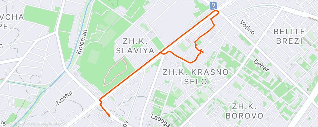 Map of the activity, Afternoon Ride