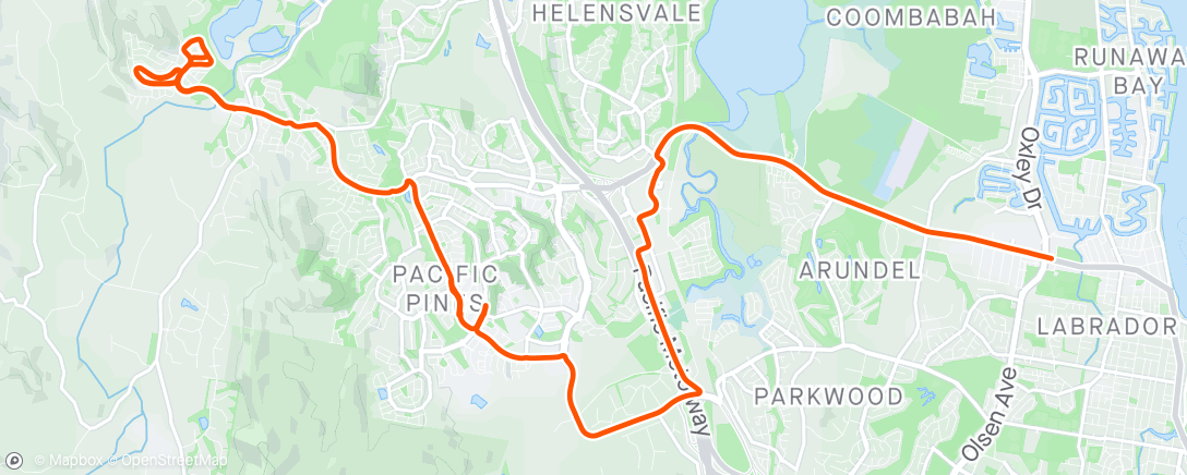 Map of the activity, 30/30s with Road Endurance